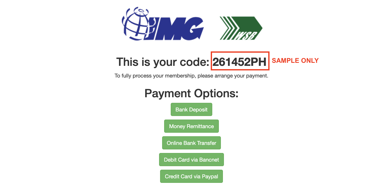 Ang iyong member code ay iyong permanent code/identifier sa IMG