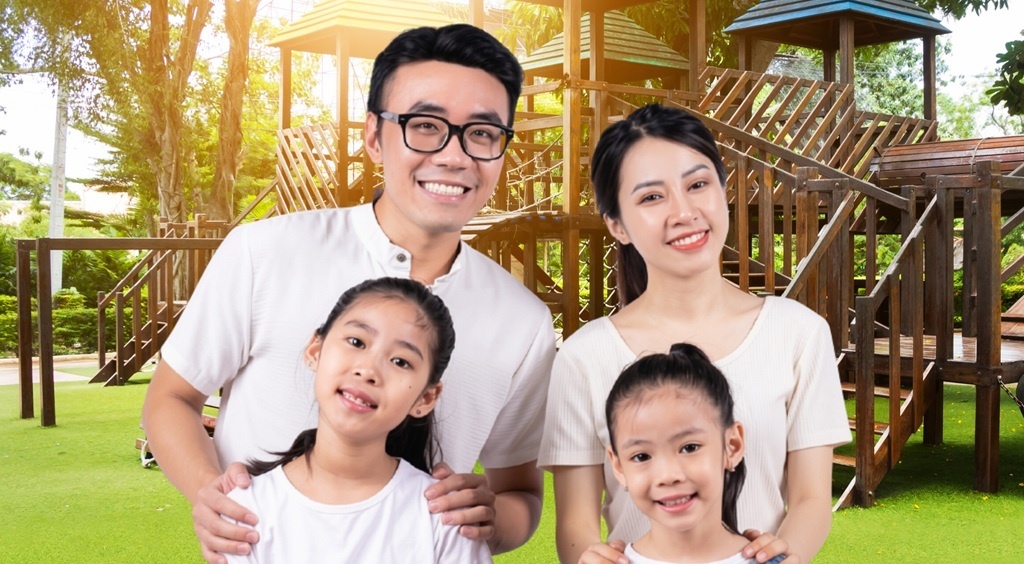 Family representing long-term healthcare planning